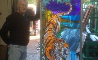 Dave with a Chinese tiger design