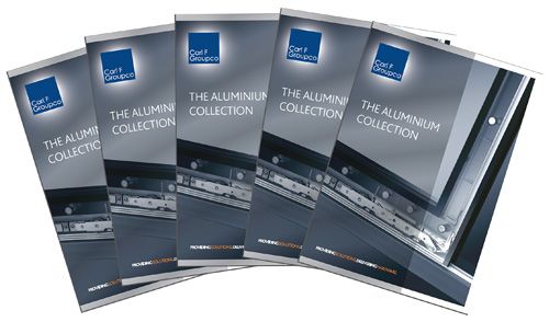 The latest literature from Carl F Groupco promotes the company’s Aluminium Collection.