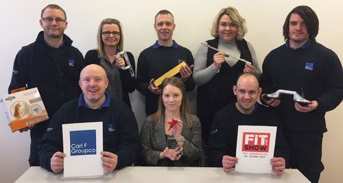 Carl F Groupco staff prepare to showcase a wide range of hardware products at FIT Show 2017.