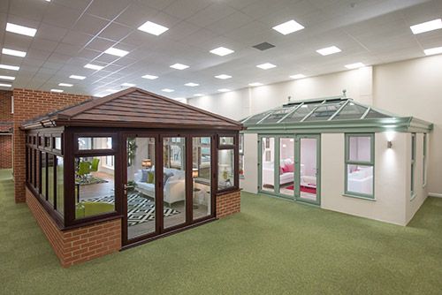Conservatory Outlet retail partner Amber Home Improvements new showroom, Hellesdon Hall Industrial Estate, Norwich.