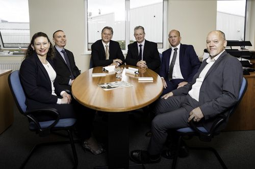 (Left to Right) Angela Phillips, Jeremy Phillips, Mike Davis, Richard Smith, Martin Rowe and Allan Little