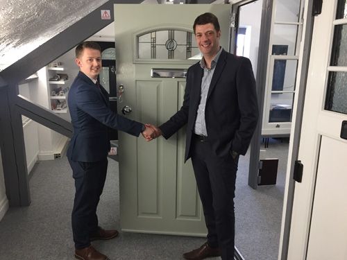 from left to right: Jason Grafton-Holt of B & P with Richard Diliberto of Solidor Group.