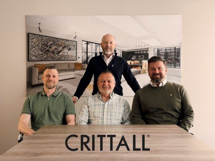 CRT27 - Crittall MD, Russell Ager (top), Ryan Browning, Finance Director (left), Darren Joyce, Production Director (centre) and