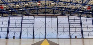 Brett Martin’s polycarbonate panels installed in aircraft hangar Brett Martin