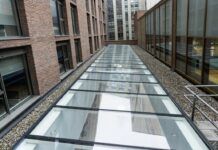 Brett Martin rooflight system installed at Nelson Place Brett Martin