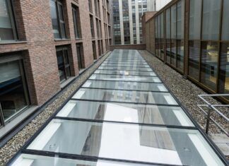 Brett Martin rooflight system installed at Nelson Place Brett Martin